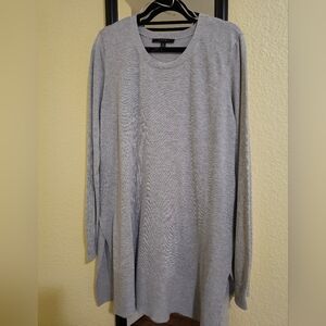 Cyrus XL Sweater Tunic Heather Gray Knit Top.